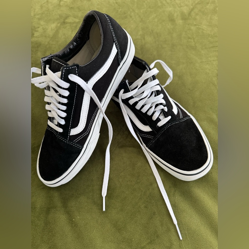 VANS Old Skool 721356 Classics Black Suede Skater Shoes M9.5